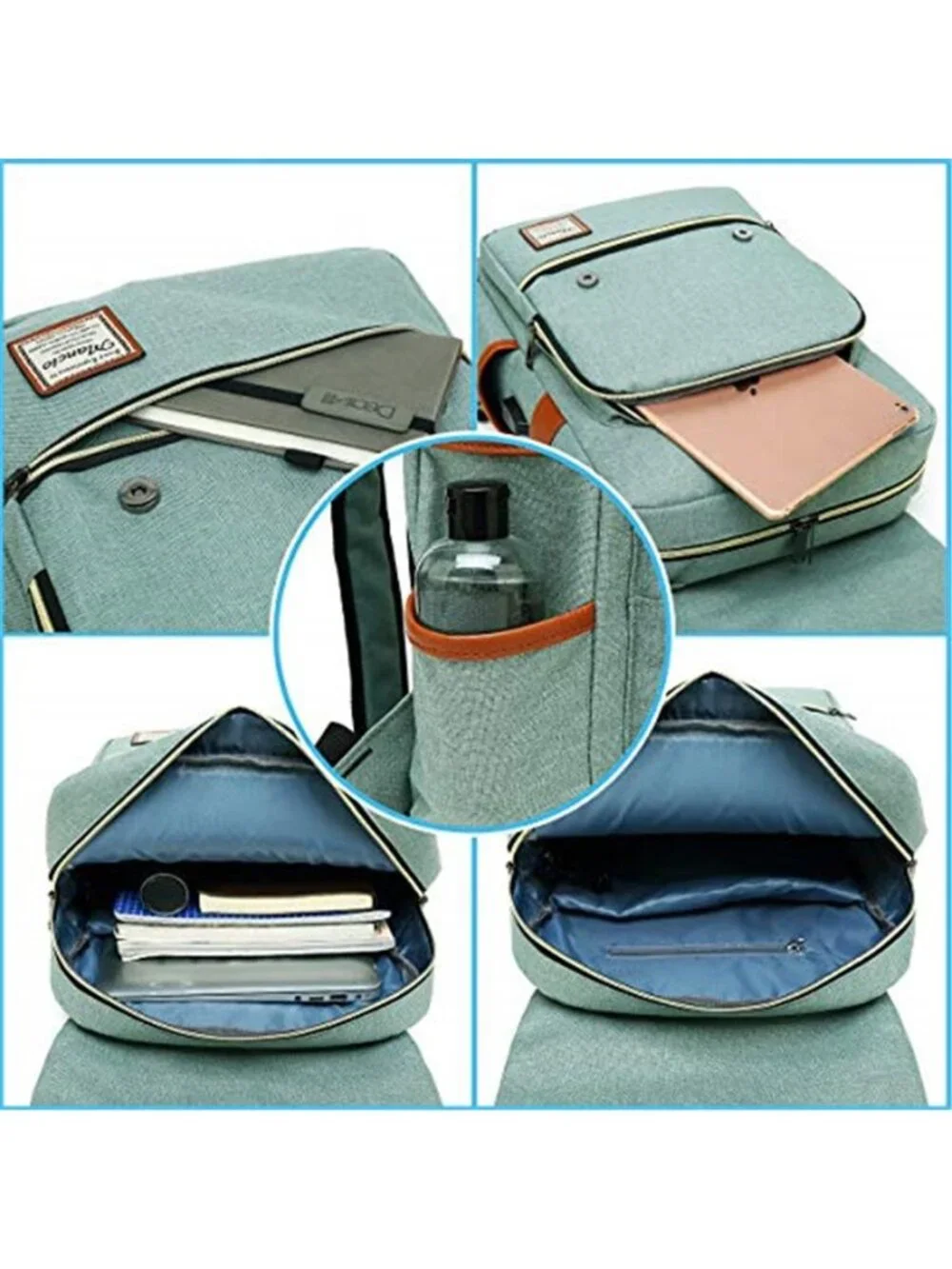 Laptop Backpack USB Charging Travel School Bookbag 15.6 Inch Computer Bag